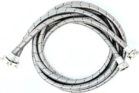 2-Pack Commercial Grade Premium Stainless Steel Washer Hoses 1/2" ID - 6 FT No-L