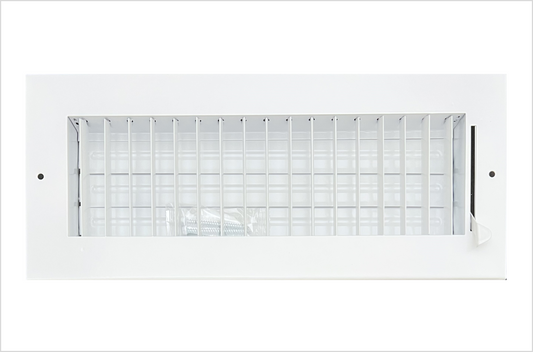 12" x 4" Adjustable Blade Sidewall Ceiling Register Vent Cover Diffuser Heavy Duty Stamped Steel (Listed Size is for Duct Opening or Inside Measurement)