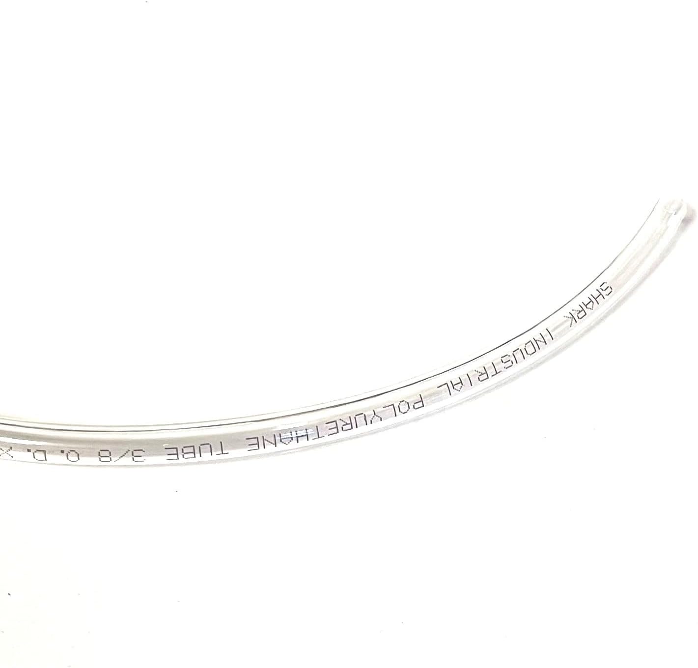 10FT PREMIUM PNEUMATIC PU TUBING for AIR or LIQUID TRANSFER HIGH STRENGTH LIGHT WEIGHT ULTRA SMOOTH AND BIRGHT COLOR RESISTANCE TO ABRASION AND CHEMICAL (3/8", Clear)