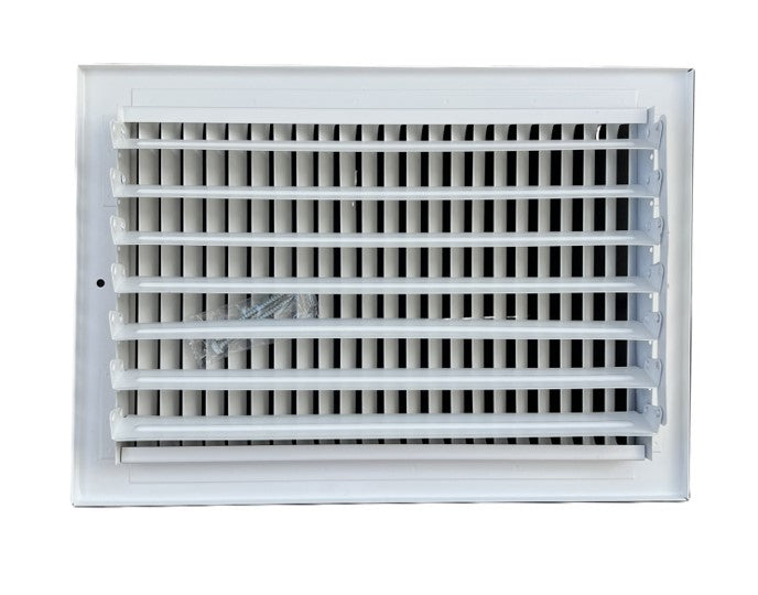12x8 Duct Opening 1 Way Steel Air Supply Diffuser Register Vent Cover Grill for Sidewall and Ceiling