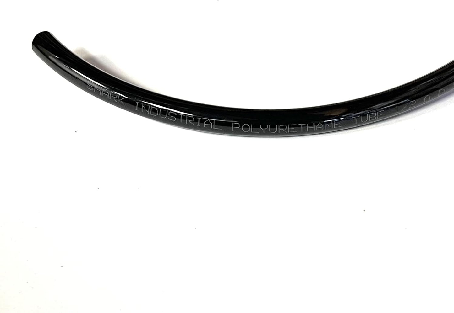 10FT PREMIUM PNEUMATIC PU TUBING for AIR or LIQUID TRANSFER HIGH STRENGTH LIGHT WEIGHT ULTRA SMOOTH AND BIRGHT COLOR RESISTANCE TO ABRASION AND CHEMICAL (1/2", Black)