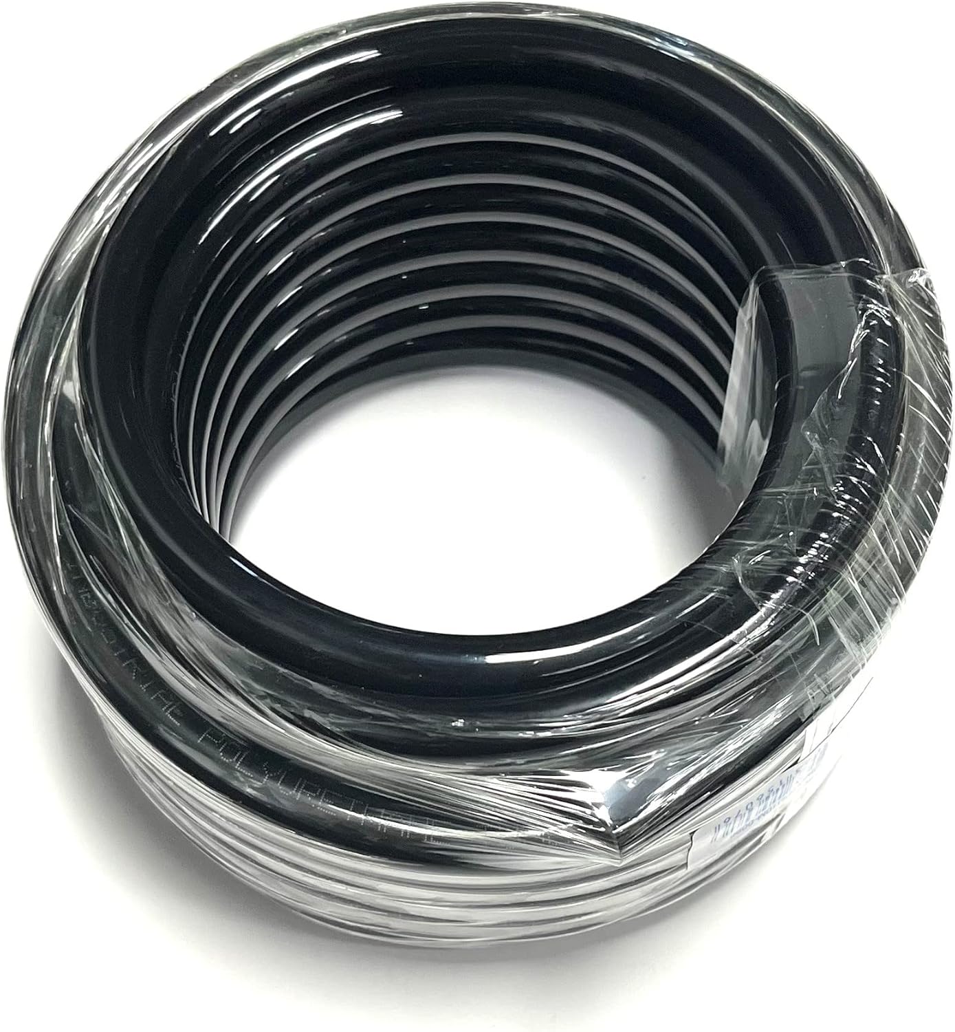10FT PREMIUM PNEUMATIC PU TUBING for AIR or LIQUID TRANSFER HIGH STRENGTH LIGHT WEIGHT ULTRA SMOOTH AND BIRGHT COLOR RESISTANCE TO ABRASION AND CHEMICAL (1/2", Black)