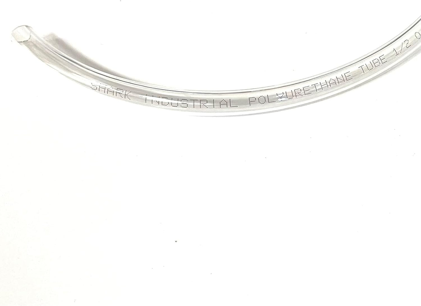 10FT PREMIUM PNEUMATIC PU TUBING for AIR or LIQUID TRANSFER HIGH STRENGTH LIGHT WEIGHT ULTRA SMOOTH AND BIRGHT COLOR RESISTANCE TO ABRASION AND CHEMICAL (1/2", Clear)