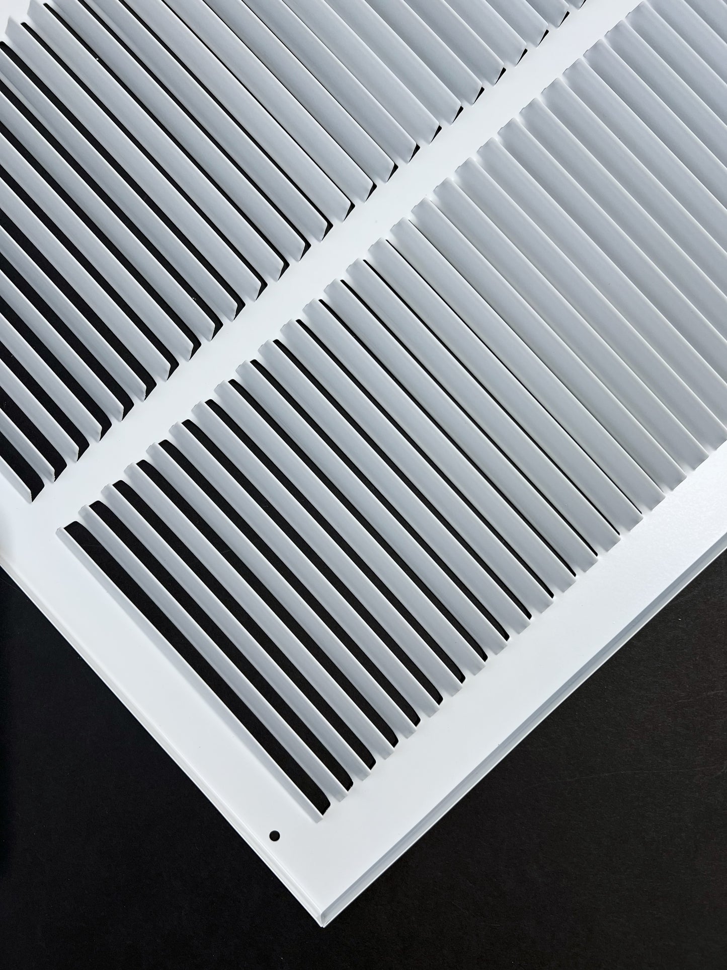 Fits 14x24 Duct Opening Stamped Steel Return Air Grille Vent Cover Grille for Sidewall and Ceiling in White Surface Dimensions: 15.75"W X 25.75"H (14" W x 24" H Duct Opening)