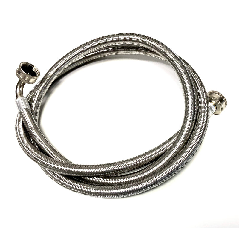 Shark Industrial Steam Dryer Installation Kit - 6FT Stainless Steel Braided Hose with 3/4" FHT 90 Degree Elbow and 1FT Inlet Hose 3/4" FHT with Y-adapter