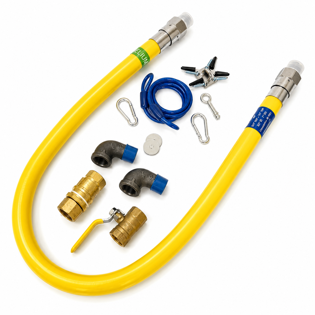 3/4" ID × 48-60"  Commercial Gas Connector Safety System Kit