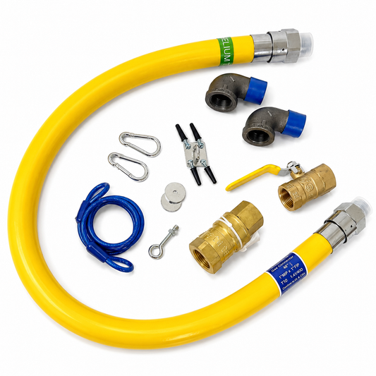 1" ID × 36-60"  Commercial Gas Connector Safety System Kit