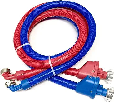 2-pack Flood Safe Washing Machine Hoses - Heavy Duty PVC Hose Sealed With Rigid